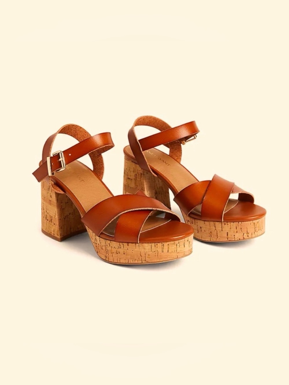 Lane Bryant Dream Cloud Platform Sandal in Cognac, 10W, NWT